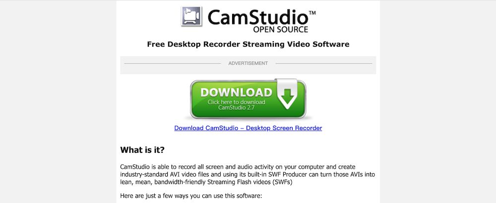 8款最推薦的 Win 10 螢幕錄影軟體推薦 - CamStudio