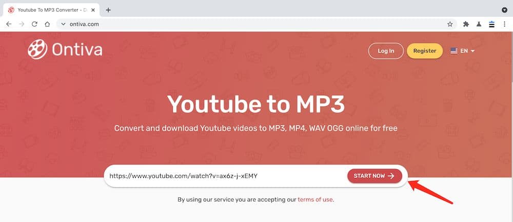 Ontiva YouTube轉MP3教學 - 張貼連結