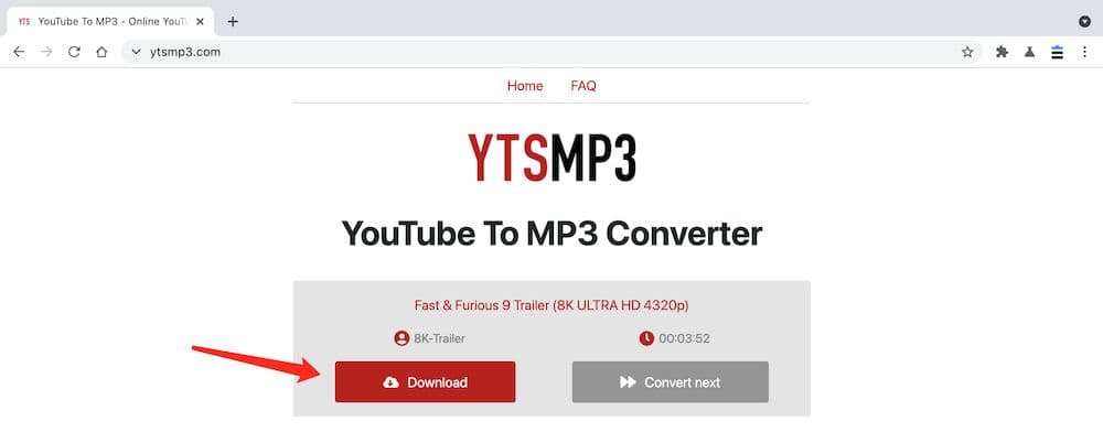 YtsMP3 YouTube to MP3 Tutorial - Download YouTube MP3