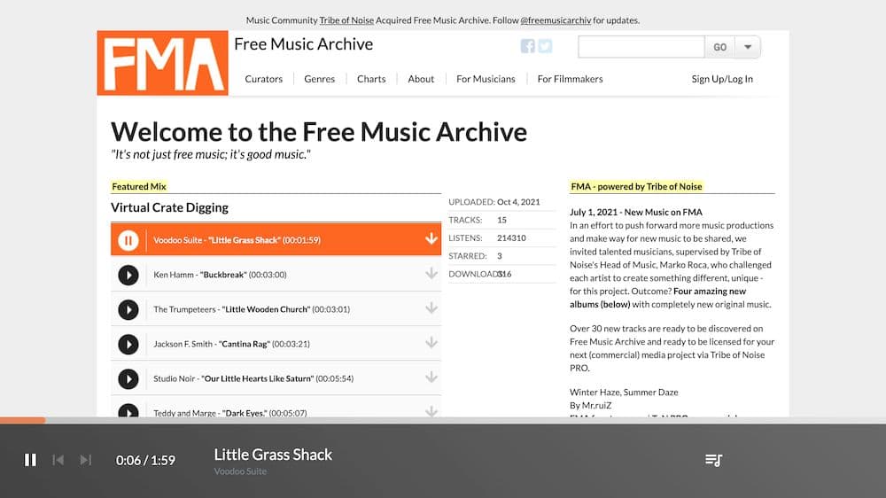 無版權免費MP3 音樂下載網站推薦 - Free Music Archive