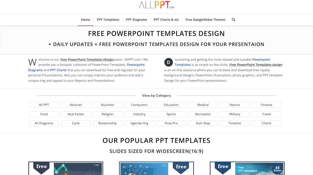 線上免費 PPT 模板下載網站推薦 - AllPPT