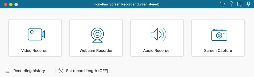 Fonepaw 螢幕錄影大師評價 - 錄製模式