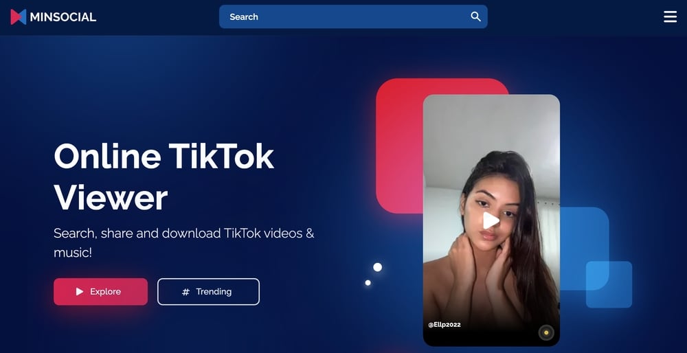 免費超好用的 Tiktok 網頁版推薦 - minsocial