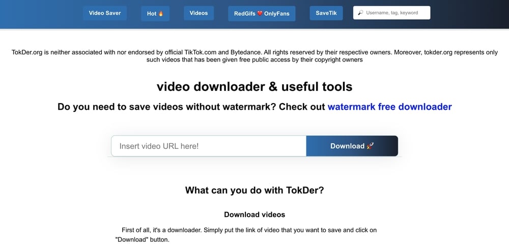 免費超好用的 Tiktok 網頁版推薦 - tokder