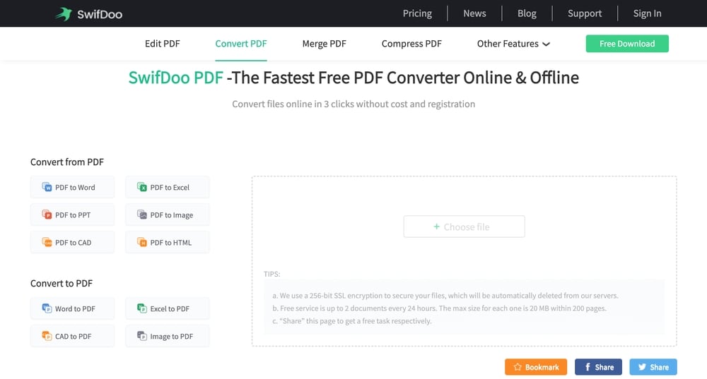 SwifDoo PDF 評價 - PDF 線上工具