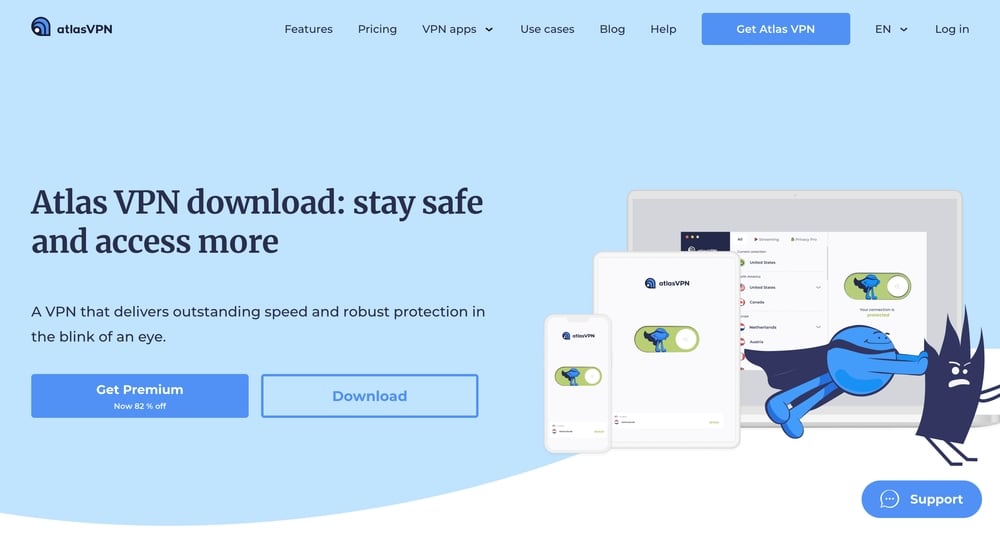 Atlas VPN 評價 - 全平台支援